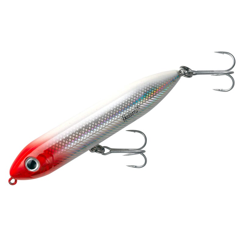 Heddon Super Spook Topwater Fishing Lure for Saltwater and Freshwater, Red Head, Super Spook Jr (1/2 oz) - Image 1